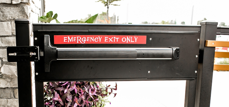 emergency push bar installation in Bloomingdale